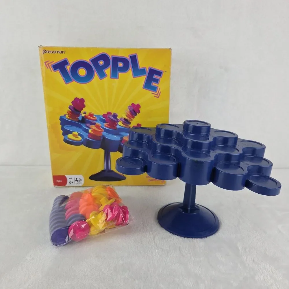 Pressman Topple Game 2009 Complete No Instructions Balance Stacking Game